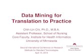 Data Mining for Translation to Practice - School of Nursing · Data Mining for Translation to Practice: Oral health 1. Computational A. Develop research question and data-mining approaches