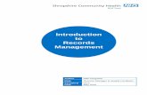 Records Management Introduction · 2015-05-26 · Record Management Introduction SCHT V2.5.doc Page 5 May 2015 Personal Identifiable Data Personal Identifiable Data (PID – also