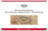 Scoutmaster Position-Specific Training · Position-Specific training is composed of pre- and post-course group sessions, as well as individual preparation. Pre-course faculty development