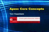 Apex: Core Concepts - nlOUG · Apex: Core Concepts • Session wil deal with: –High level architecture –How to install it, how to configure it, In seven slides • Rest of session