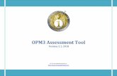 OPM3 Assessment Tool - OneWayForward · OPM3, and there is no clear or direct connection between best practices of the model and intended business results like project predictability