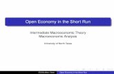 Open Economy in the Short RunOpen Economy in the Short Run Intermediate Macroeconomic Theory Macroeconomic Analysis University of North Texas ECON 3560 / 5040 Open Economy in the Short