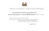 Ministry of Education, Science and Technology Secondary I-III-III_ Mathematics.pdf · Ministry of Education, Science and Technology Accelerated Teaching Syllabus for Junior Secondary