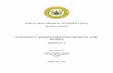 CONTRACT ADMINISTRATION MANUAL FOR WORKS · 2019-01-31 · Contract Administration Manual For Works – Manual 2 ii Public Procurement Authority (PPA), Ghana The Authority, therefore,