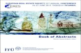CIP - ERES 2015 · 22nd Annual European Real Estate Society Conference ERES 2015 Istanbul Book of Abstracts Editor Kerem Yavuz ARSLANLI 24–27 June 2015 Istanbul, Turkey Organised
