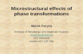 Microstructural effects of phase transformations PhD... · 2016-04-19 · Microstructural effects of phase transformations Marek Faryna Institute of Metallurgy and Materials Science