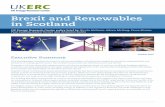 Brexit and Renewables in Scotland · 2019-10-25 · stakeholders in Scotland place importance on the EU regulatory framework, EU funding and ﬁnance, multinational cooperation and