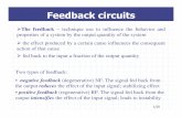 2 05 feedback circuit - utcluj.ro · 2/20 The general structure of the feedback circuit xs – source signal, fed from an external signal source; xo – output signal, fed to the