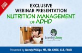 Nutrition and ADHD · 2018-07-16 · Objectives •Explain the etiology of ADHD as it relates to nutrition interventions •List 2 nutrients that may be recommended for supplementation