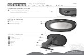 day & night light musical auto mirror · day & night light musical auto mirror 63006 Operating Mirror Your mirror includes a remote control. “Low” or “High” volume must be