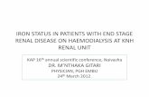 IRON STATUS IN PATIENTS WITH END STAGE RENAL DISEASE …kapkenya.org/repository/CPDs/Conferences/Annual2012... · IRON STATUS IN PATIENTS WITH END STAGE RENAL DISEASE ON HAEMODIALYSIS