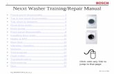 1 Nexxt Washer Training/Repair Manualapplianceassistant.com/ServiceManuals/702-58300000133618_bosch_nexxt... · Rev 0 (1/17/08) 4 Disassembly – Top & Rear Panels (1) To remove rear