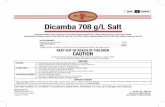 Dicamba 708 g/L Salt - RedEagle International · • Wash hands before eating, drinking, chewing gum, using tobacco, or using the toilet. • Remove clothing/PPE immediately if pesticide