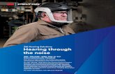 Hearing through the noise · listening volume up/down. NOTE: 3M strongly recommends fit testing of hearing protectors. Research suggests that many users will receive less noise reduction