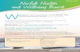October 2016 Norfolk Health and Wellbeing BoardNorfolk Health and Wellbeing Board October 2016 W elcome to the latest edition of the Health and Wellbeing Board Update which includes: