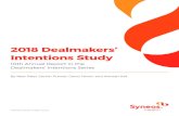 2018 Dealmakers’ Intentions Study - Syneos Health · 2018 Dealmakers’ Intentions Study 10th Annual Report in the Dealmakers’ Intentions Series By Neel Patel, Sachin Purwar,
