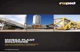 MOBILE PLANT SOLUTIONS - J McCoy Equipment · 2016-05-08 · } Precast bases Rapid can provide precast bases to mount silos on for mobile and remote applications. } Admixtures Additional