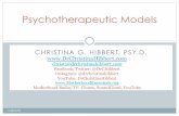 Psychotherapeutic Models - Dr. Christina Hibbert...O’Hara MW, Stuart S, Gorman LL, Wenzel A (2000) Efficacy of interpersonal psychotherapy for postpartum depression. Arch Gen Psychiatry