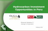 Hydrocarbon Investment Opportunities in Peru · south Ucayali basin. 2. Heavy oil production in Eastern Marañon basin 3. Light oil production in north Ucayali basin 1 Light oil production
