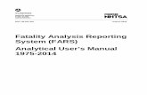 Fatality Analysis Reporting System (FARS) Analytical User ......Fatality Analysis Reporting System (FARS) which began operation in 1975. Providing data about fatal crashes involving