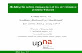 Modeling the carbon consequences of pro-environmental ... UPNA 9junio2015...- Es el primer estudio que vincula los micro-datos sobre el comportamiento de los hogares con información
