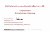 Optical spectroscopy in materials science 12. Ellipsometry ...physics.bme.hu/.../2018-Lecture12-Ellipso-Emission.pdf · Optical spectroscopy in materials science 12. Ellipsometry