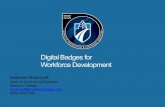 Digital Badges for Workforce Development · their digital badges on social media said they did not understand how to, or that they could/ should. The other 50% did not want to, or