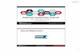 Internal Control for Payroll · Internal Control for Payroll Webinar Introductions 272727 Objective 1 -Authorization Risks –Payment for hours not worked, Payroll processed without