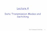 Lecture 4 Data Transmission Modes and Switchingeng.staff.alexu.edu.eg/.../Lecture_4_Data_Transmission_Switching.pdf · Data Transmission Modes How are data sent via computer networks