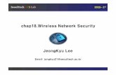 chap18.Wireless Network Security - parkjonghyuk.net · chap18.Wireless Network Security JeongKyu Lee Email: jungkyu21@seoultech.ac.kr SeoulTechUCSLab 2015-1st. Table of Contents 18.1