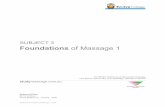 SUBJECT 3 Foundations of Massage 1 - Evolve · 2016-08-02 · Subject 03 Foundations of Massage 1 v15.04 SUBJECT 3 Foundations of Massage 1 HLT50307 Diploma of Remedial Massage HLT40312