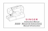 Instruction Manual 3323 · 9. Switch the sewing machine off ("O") when making any adjustments in the needle area, such as threading needle, changing needle, threading bobbin, or changing