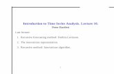 Introduction to Time Series Analysis. Lecture 10.bartlett/courses/153-fall... · 2010-09-23 · Introduction to Time Series Analysis. Lecture 10. Peter Bartlett 1. Review: Forecasting,