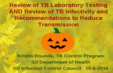 Review of TB Laboratory Testing AND Review of TB ...Sputum Natural sputum is the recommended.Must be material brought up from the lungs. Collect at least 3 separate specimens, preferably