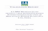 CDM Final Validation Report-Client1 Validation Report.pdf · The project activity is a 4.5 MW (gross) capacity cogeneration project by Malavalli Power Plant Pvt Ltd (MPPL), which