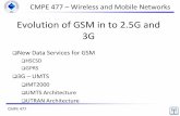 Evolution of GSM in to 2.5G and 3Gorkinos.cmpe.boun.edu.tr/.../slides/L09-GPRS-UMTS.pdf · Data services in GSM II GPRS (General Packet Radio Service) Avoids the problems of HSCSD
