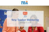 New Teacher Mentoring...Key TEA Personnel 2 TEA Staff Ali Friedlander Program Manager, Teacher Leadership & Strategic Compensation Dr. Gabriela Duron-Lara Teacher Mentorship and Leadership