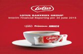 Regulated information Embargo 24/08/2015 - 5.45 p.m. · Management statement 2.1 Turnover ... international growth of original caramelized biscuits (‘Lotus iscoff’) and the expansion