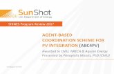AGENT-BASED COORDINATION SCHEME FOR PV ......SHINES Program Review 2017 energy.gov/sunshot energy.gov/sunshot SHINES Program Review 2017 AGENT-BASED COORDINATION SCHEME FOR PV INTEGRATION