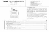 VERTEX STANDARD VX-800 · Service Manual VX-800 Introduction The Vertex Standard VX-800 is a compact, hand-held portable transceiver for the UHF land mobile bands that offers the