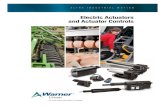 Electric Actuators and Actuator Controls · Warner Linear actuators can push-and-pull or lift-and-lower loads ranging from one pound to over 2800 pounds (12455 N) up to 24 inches