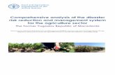 Comprehensive analysis of the disaster risk reduction and ... · Comprehensive analysis of the disaster risk reduction and management system for the agriculture sector The Former