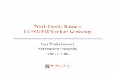 Work-Family Balance PAESMEM Stanford Workshoppaesmem.stanford.edu/slides/wadia-fascetti.pdf · • Working from home • Email accessibility • Friday nights out • Planned travel
