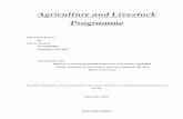 Agriculture and Livestock Programme · Agriculture and Livestock Programme Internship Report by Tanvir Ahmed ID: 14269008 Semester: Fall- 2015 Submitted to the Masters in Development