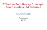 Ef fectiv e f ield theory fr om spin F oam models :3d e xampleigpg.gravity.psu.edu/igc/talks/Freidel.pdf · 2007-09-05 · Ef fectiv e f ield theory fr om spin F oam models :3d e