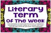 Poster Literary Term Of The Week - Polk County …...Catharsis Catharsis is the process of releasing, and thereby providing relief from, strong or repressed emotions. It is usually