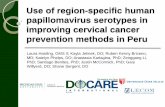 Use of region-specific human papilloma virus serotypes in ... · HPV strains are classified as “Low-risk” or “high-risk” based on their likelihood of causing malignancy. In