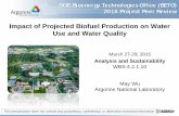 Impact of Projected Biofuel Production on Water Use and Water … · 2015-04-20 · Impact of Projected Biofuel Production on Water Use and Water Quality March 27-29, 2015 Analysis