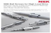 NSK Ball Screws for High-Load Drive · 2020-03-12 · NSK high-load drive ball screws have maximized the ball diameter and increased the number of valid load balls for a design that