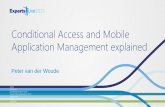 Conditional Access and Mobile Application Management explained · EMS AZURE OFFICE 365 ENTERPRISE MOBILITY SUITE OPERATIONS MANAGEMENT SUITE AZURE STACK HYPER-V WINDOWS @pvanderwoude